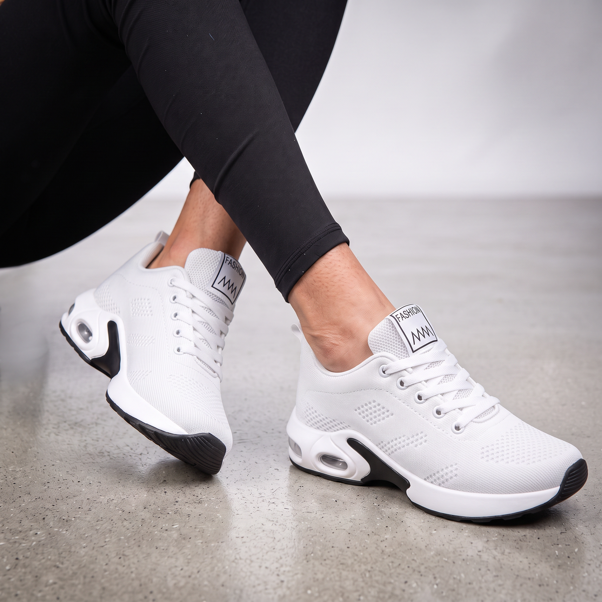 Paulette | Lace Up Sneakers with Mesh Upper