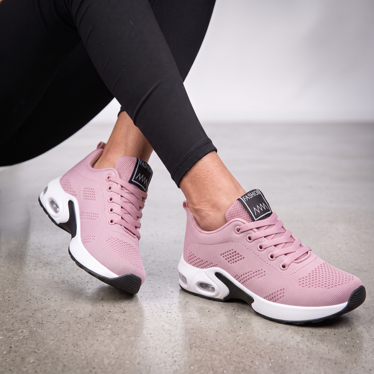 Paulette | Lace Up Sneakers with Mesh Upper