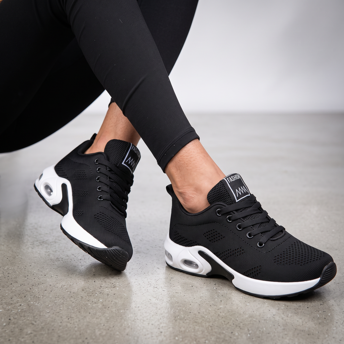 Paulette | Lace Up Sneakers with Mesh Upper