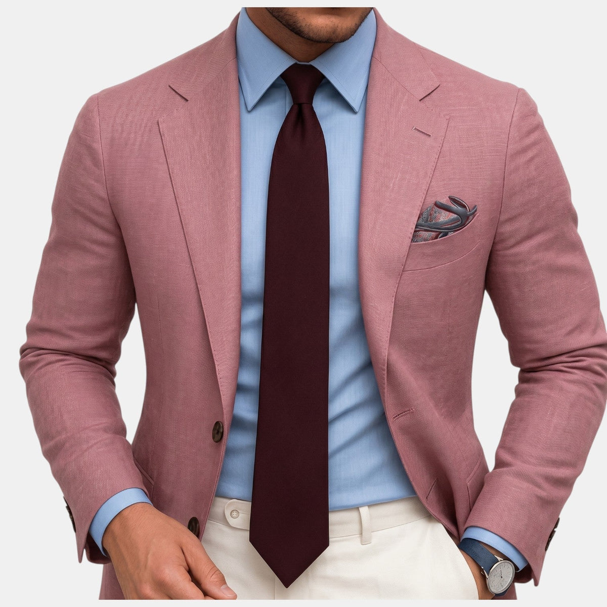 Martyn | Textured Blazer with Notched Lapels