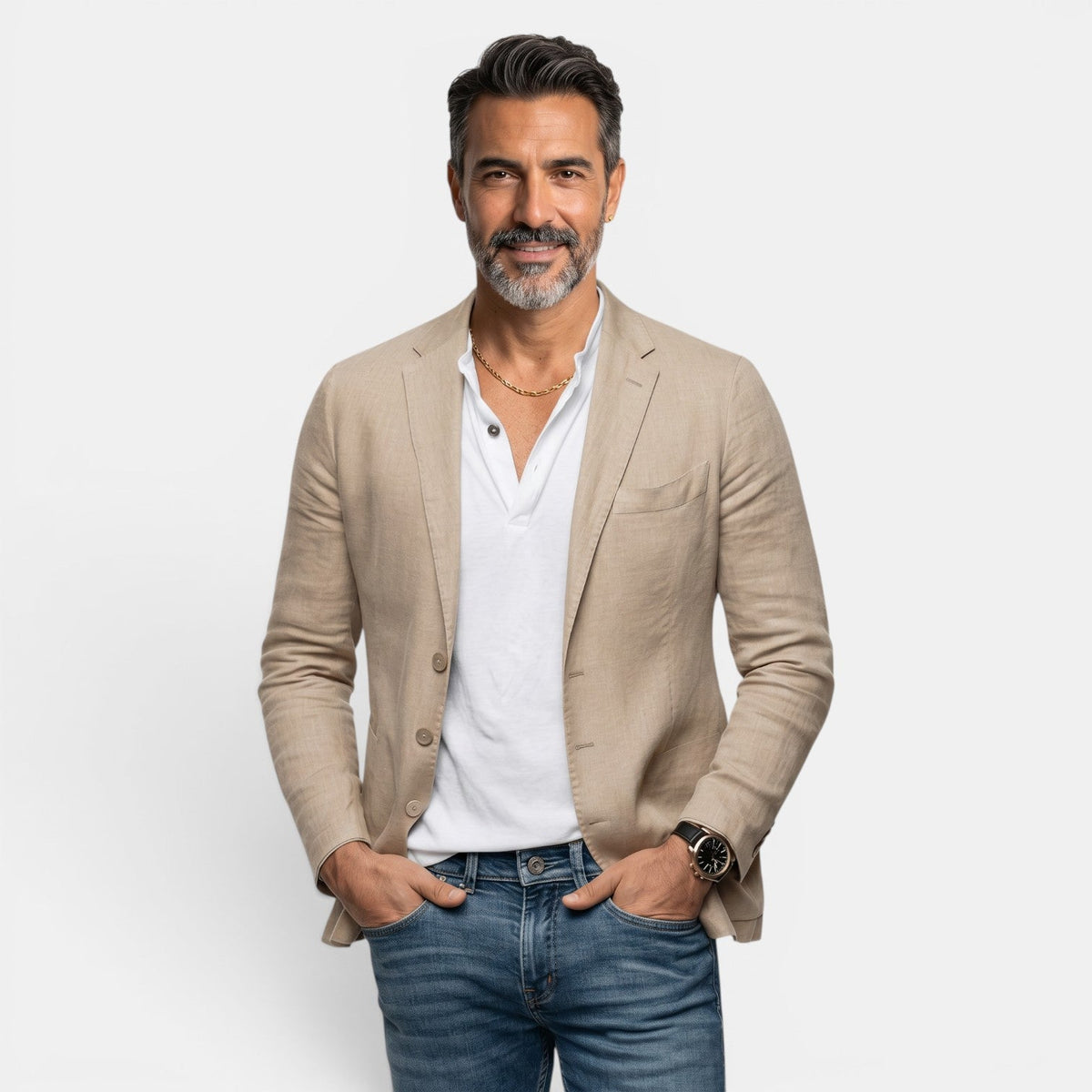 Faulkner | Blazer with Notched Lapels and Patch Pockets