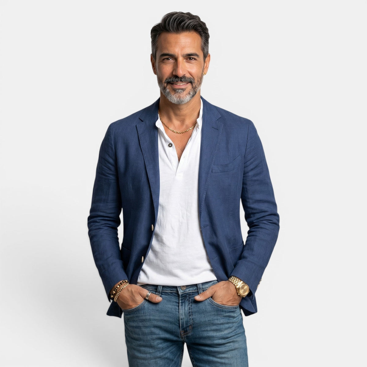 Faulkner | Blazer with Notched Lapels and Patch Pockets
