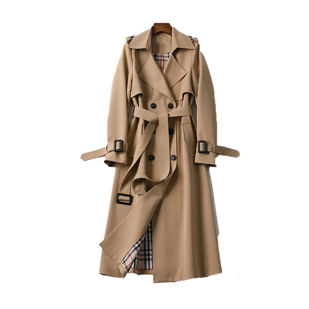 Angelina | Trench Coat with Belt and Double-Breasted Front