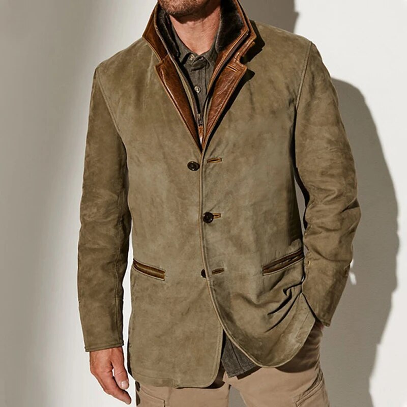 Sylvester | Vintage Button Front Collared Jacket