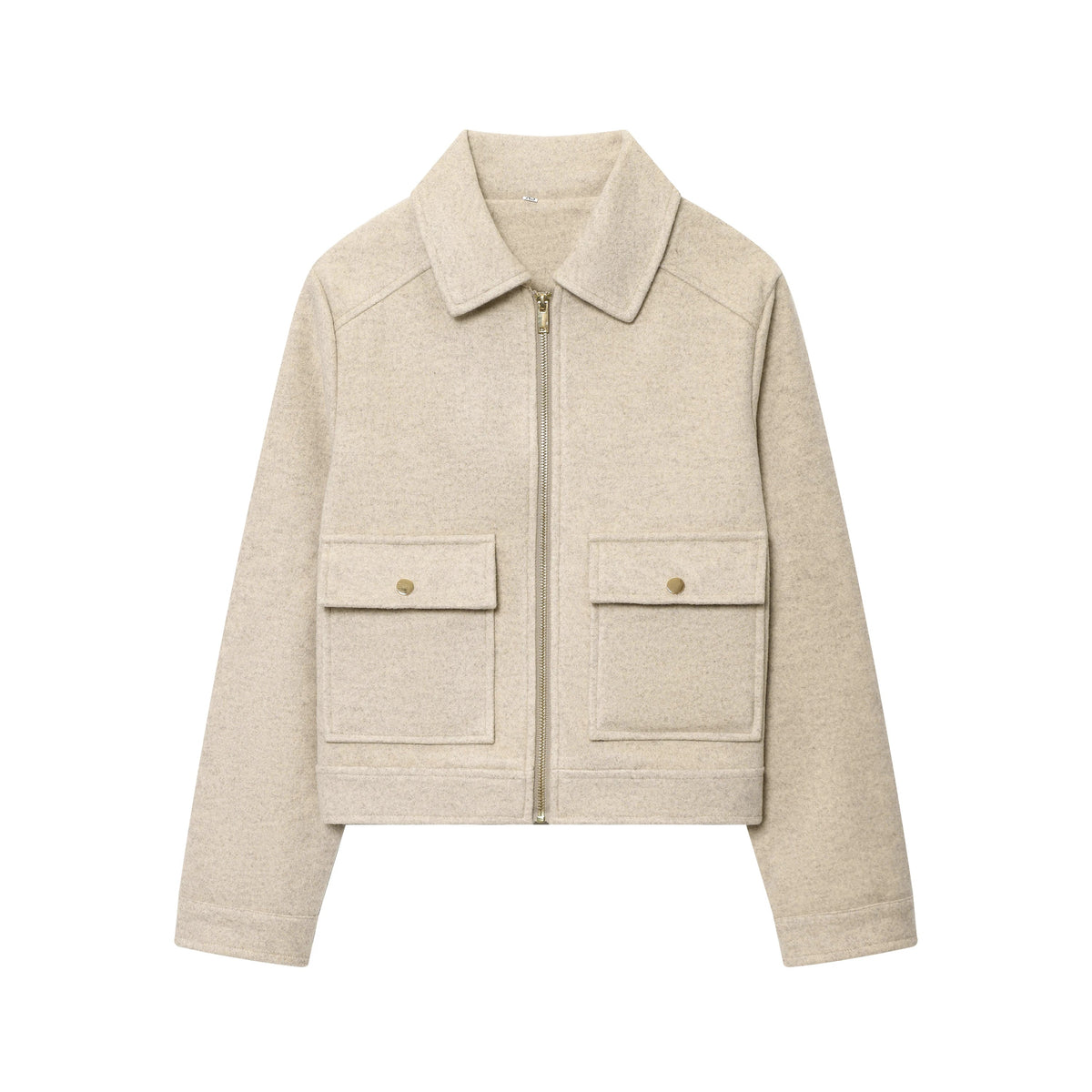 Lindsay | Stand Collar Asymmetrical Button Front Coat