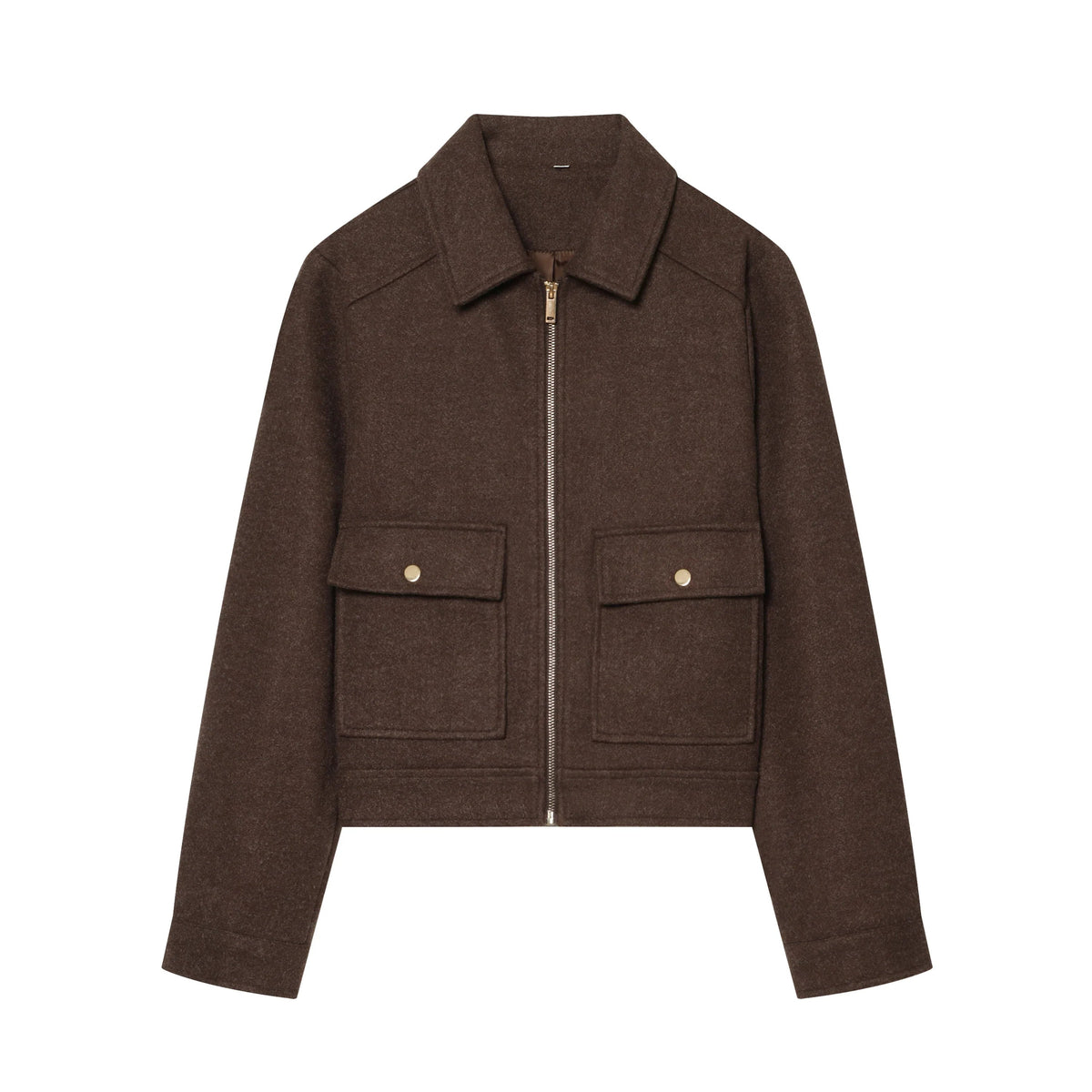 Lindsay | Stand Collar Asymmetrical Button Front Coat