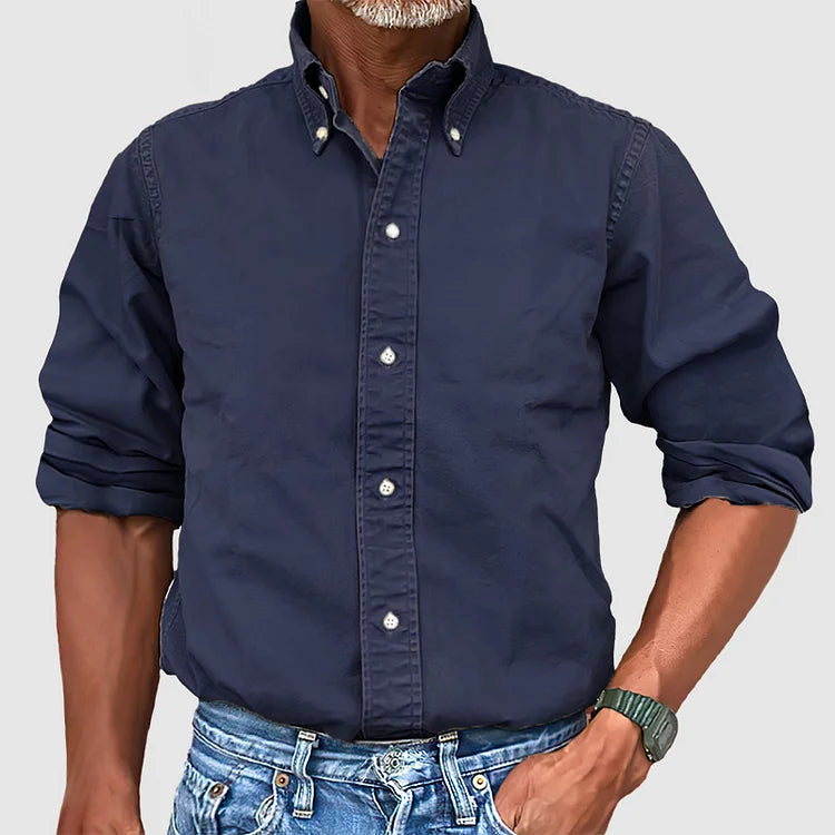 Alejandro | Classic Button-Up Shirt in Khaki