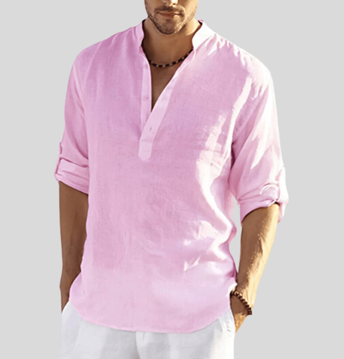 Morgan | Short Sleeve Shirt with Mandarin Collar