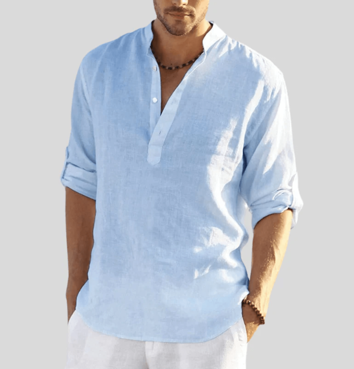 Morgan | Short Sleeve Shirt with Mandarin Collar
