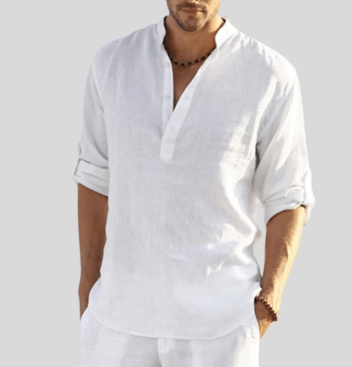 Morgan | Short Sleeve Shirt with Mandarin Collar