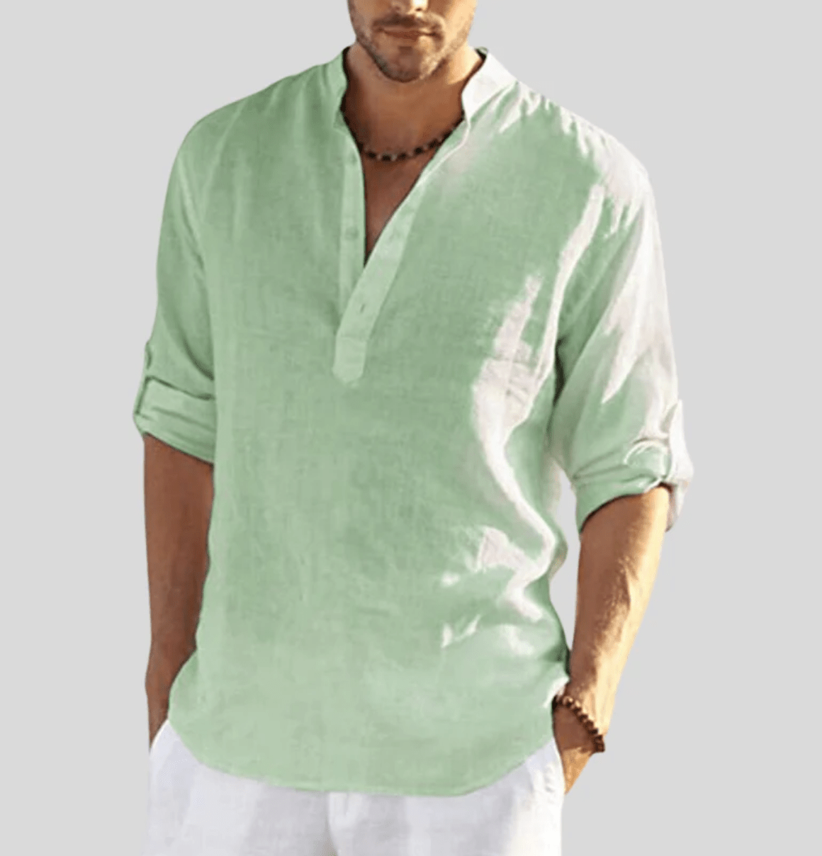 Morgan | Short Sleeve Shirt with Mandarin Collar