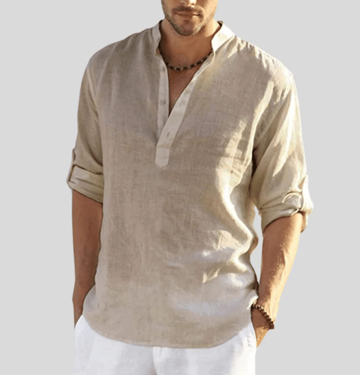 Morgan | Short Sleeve Shirt with Mandarin Collar