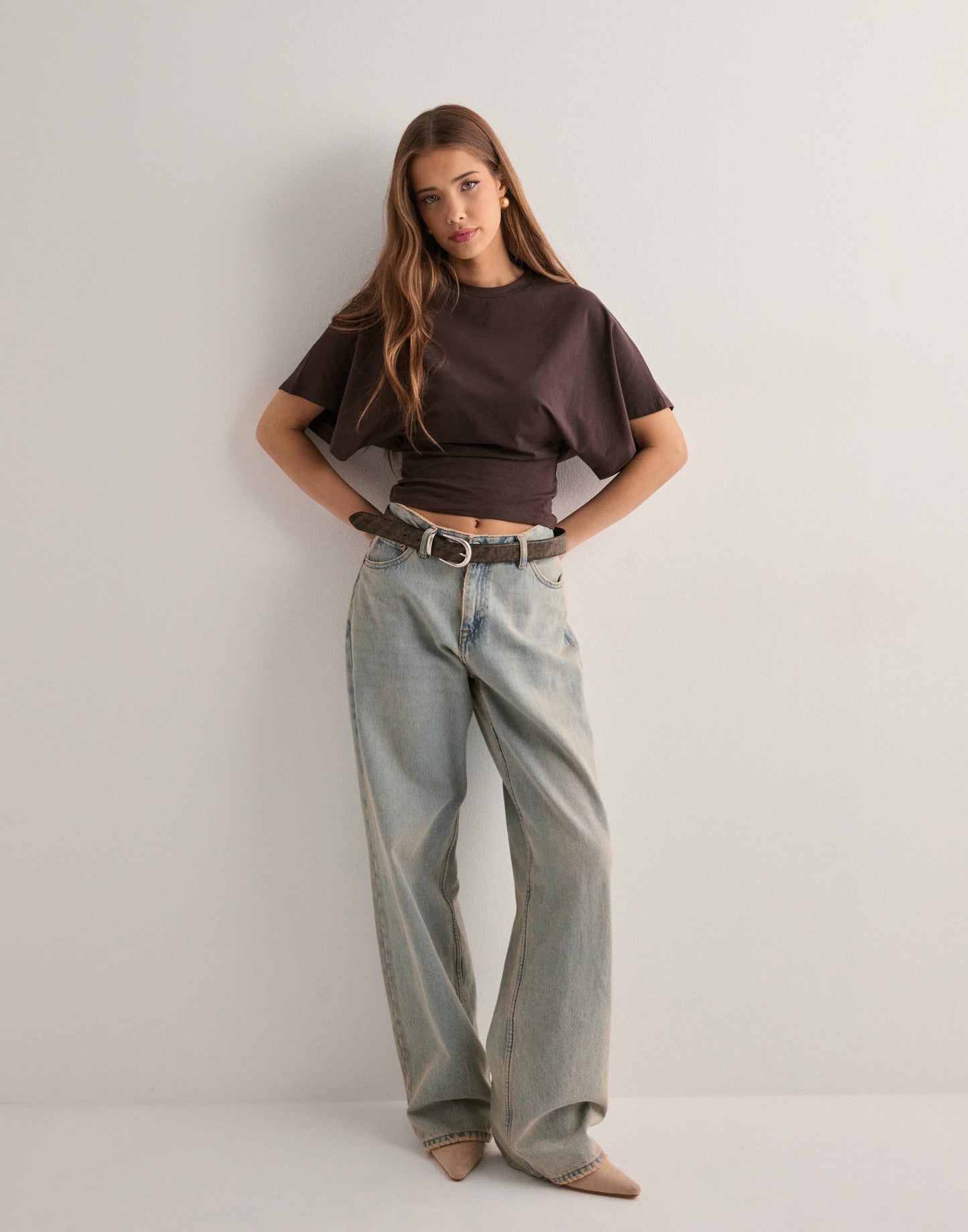 Malina | T-Shirt Batwing Sleeve Cropped Top