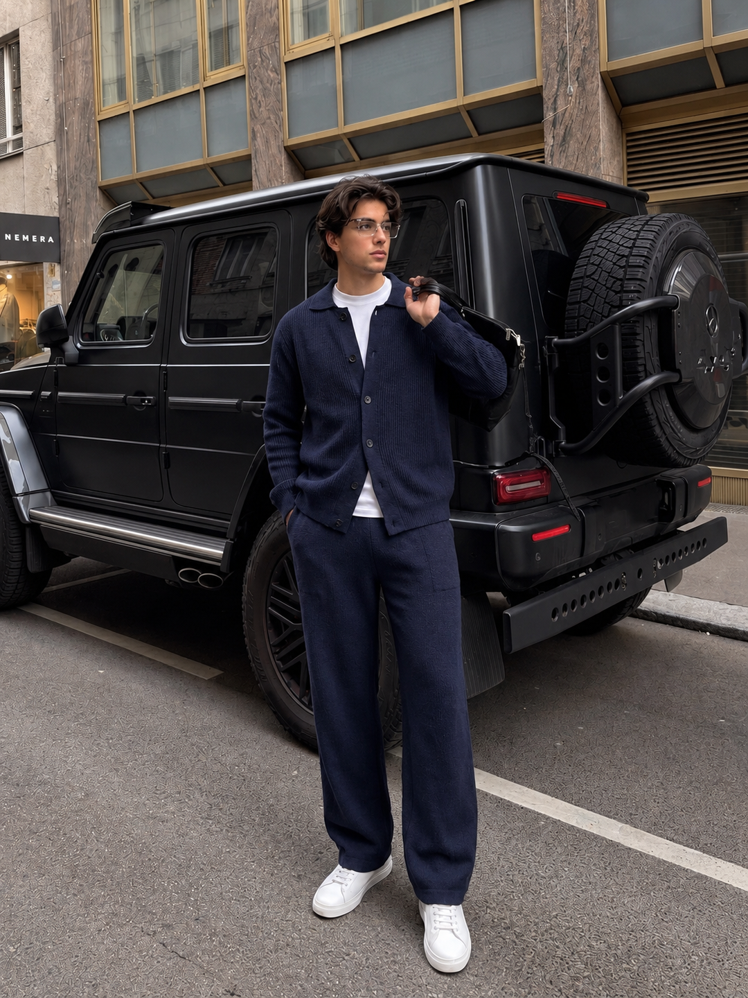 Andrej | Knit Cardigan and Matching Trousers Set