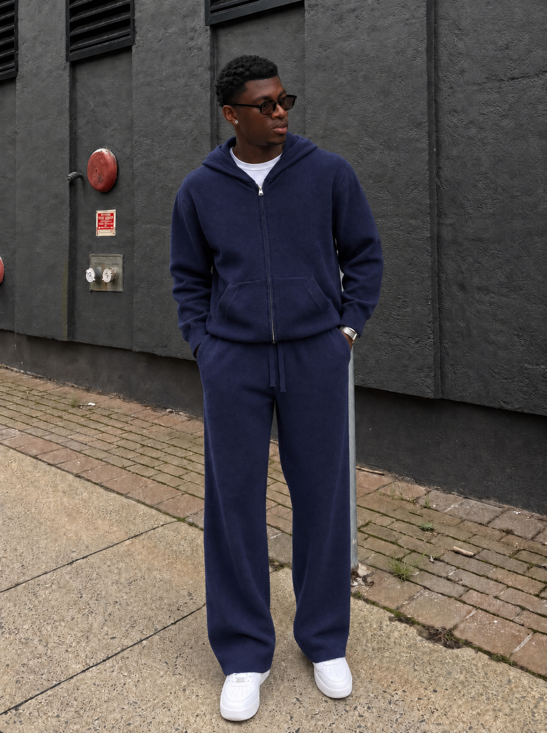 Jonathan | Tracksuit with Zip Hoodie and Straight Trousers
