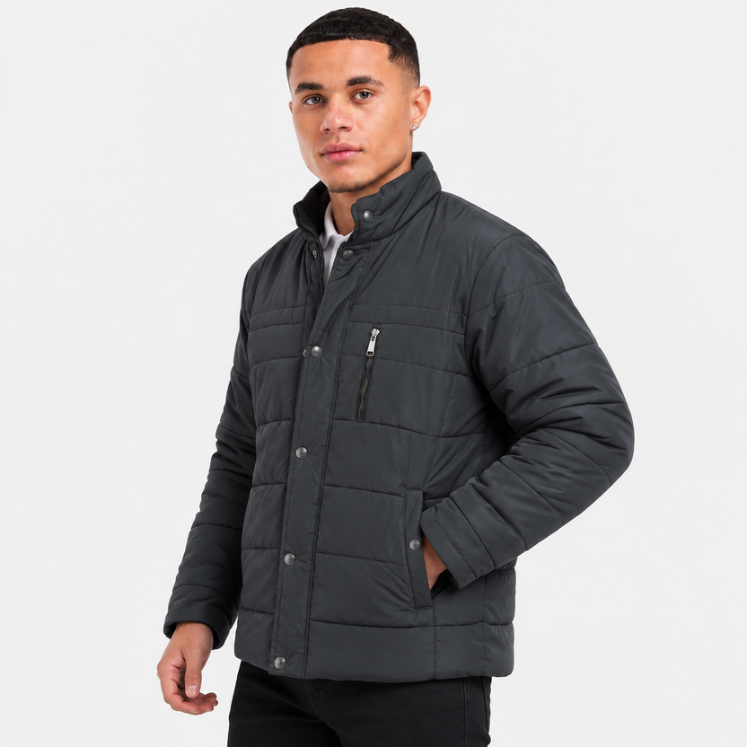 Duncan | Quilted Jacket with Stand Collar