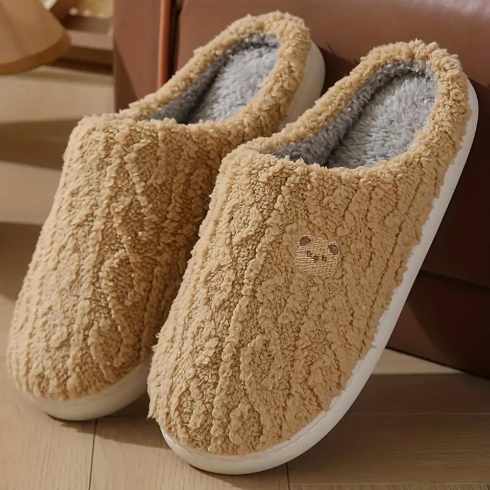 Chantal | Closed Toe Slippers with Plush Texture