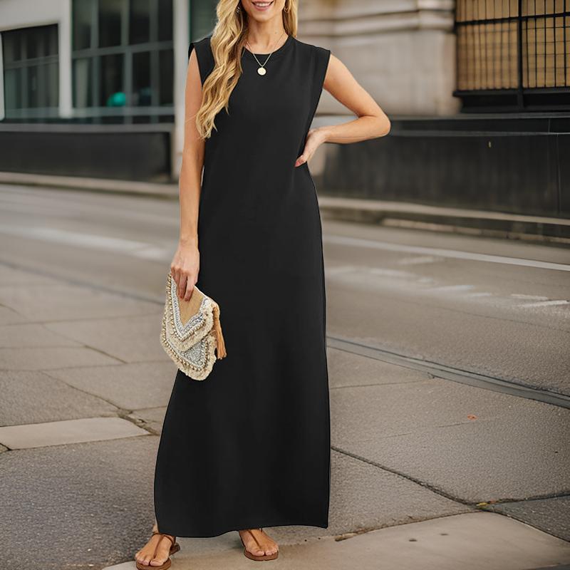 Vennya | Sleeveless Maxi Dress with Side Pockets