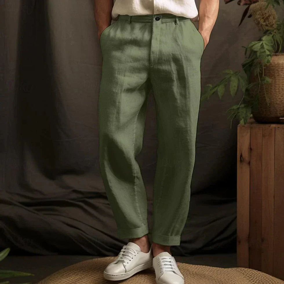 Derik | Tapered Fit Casual Ankle Length Trousers