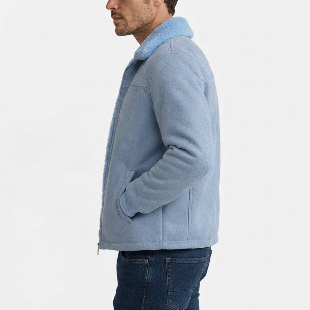Daigle | Jacket with Plush Collar and Zipper
