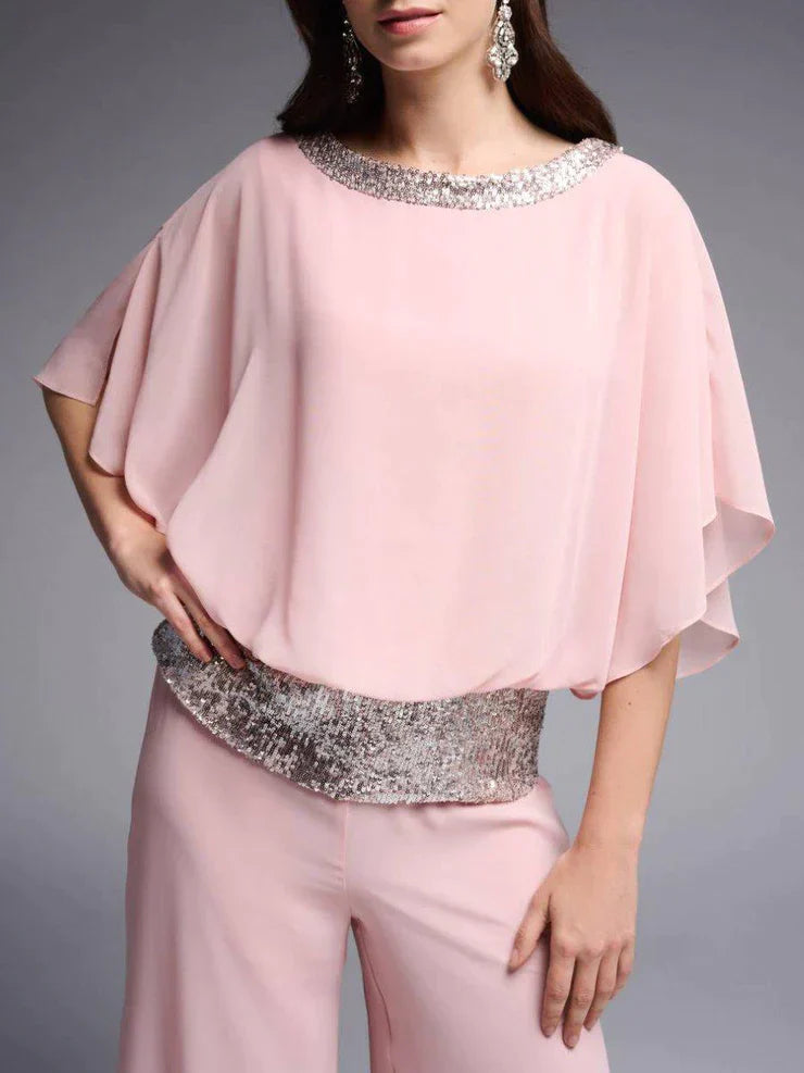 Grezzja | Wide Leg Two Piece Trouser Set