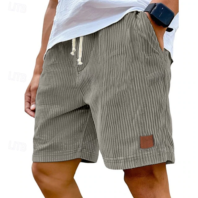 Dearen | Corduroy Shorts With Drawstring Waist