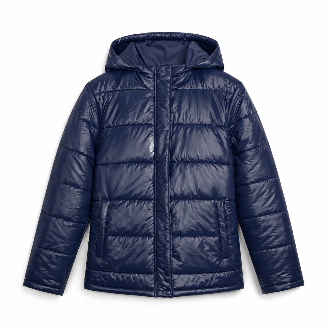 Alexis | Hooded Puffer Jacket with Quilted Panels
