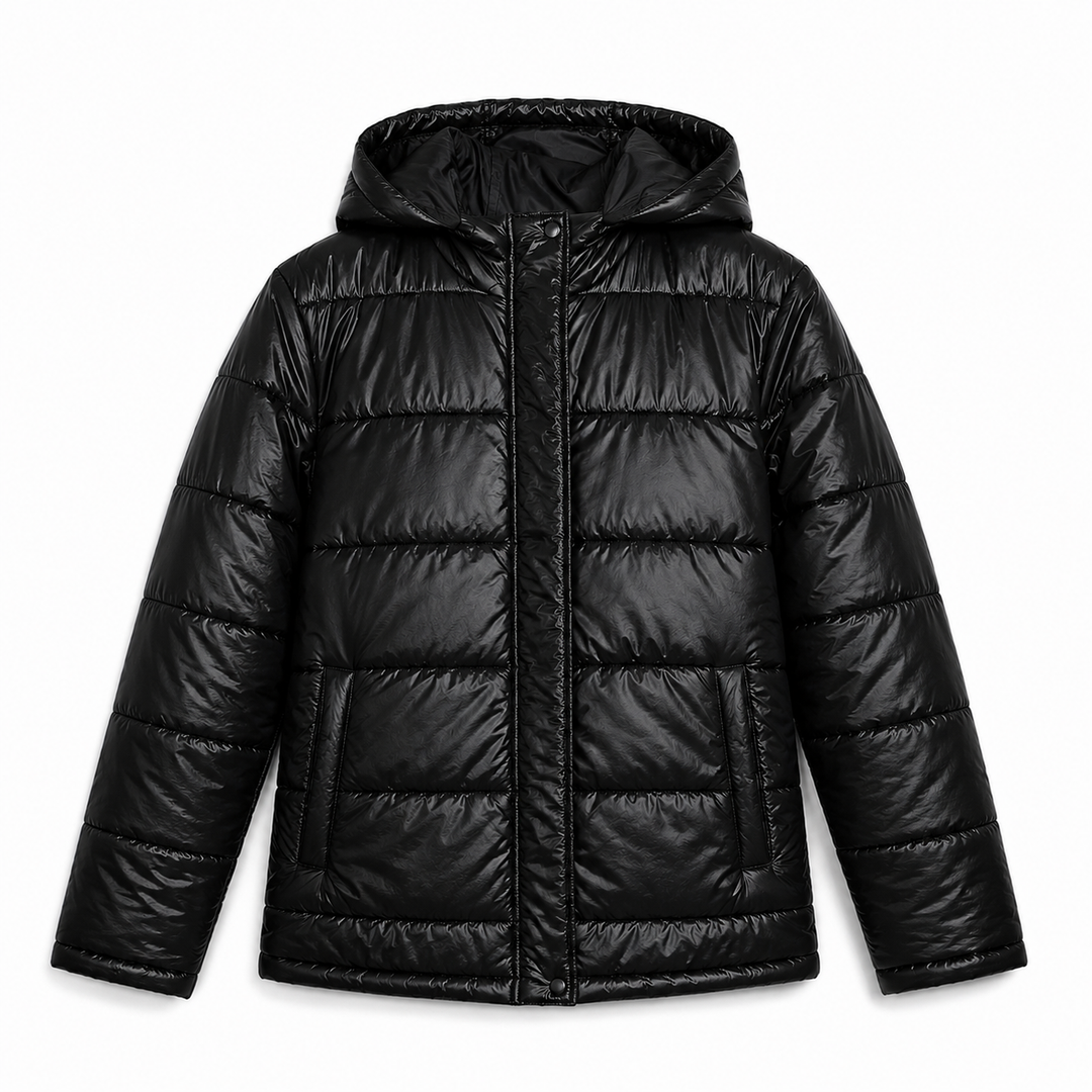 Alexis | Hooded Puffer Jacket with Quilted Panels