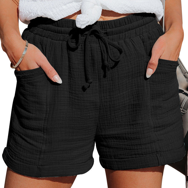 Ivanna | Drawstring Waist Casual Pocket Shorts