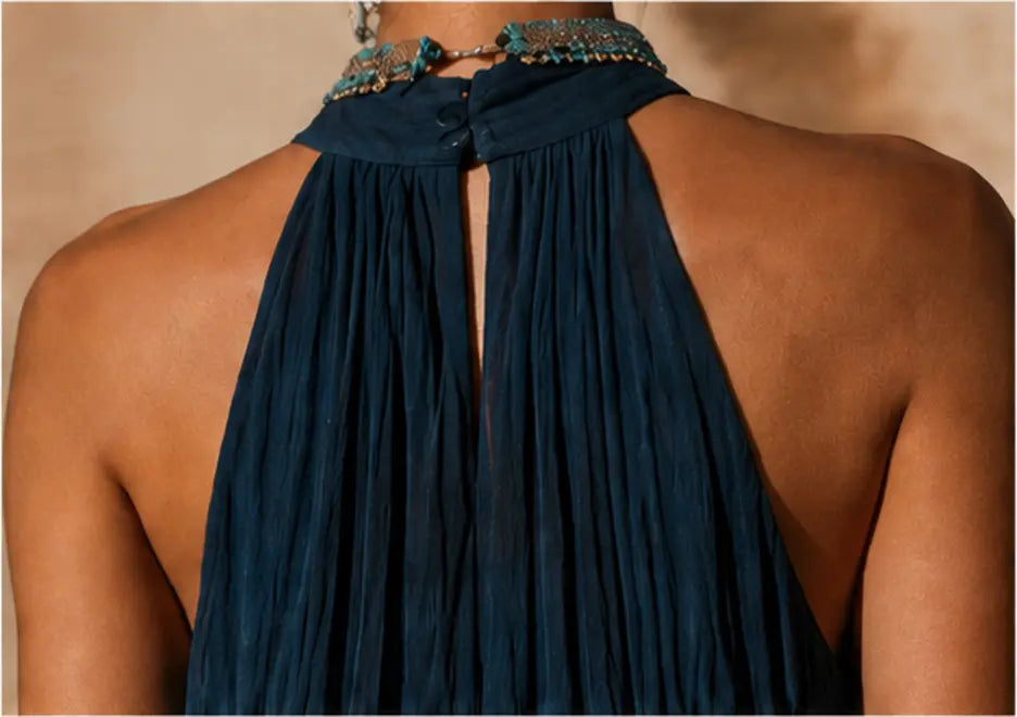 Naeela | Halterneck Ombre Maxi Dress Sleeveless Flowing