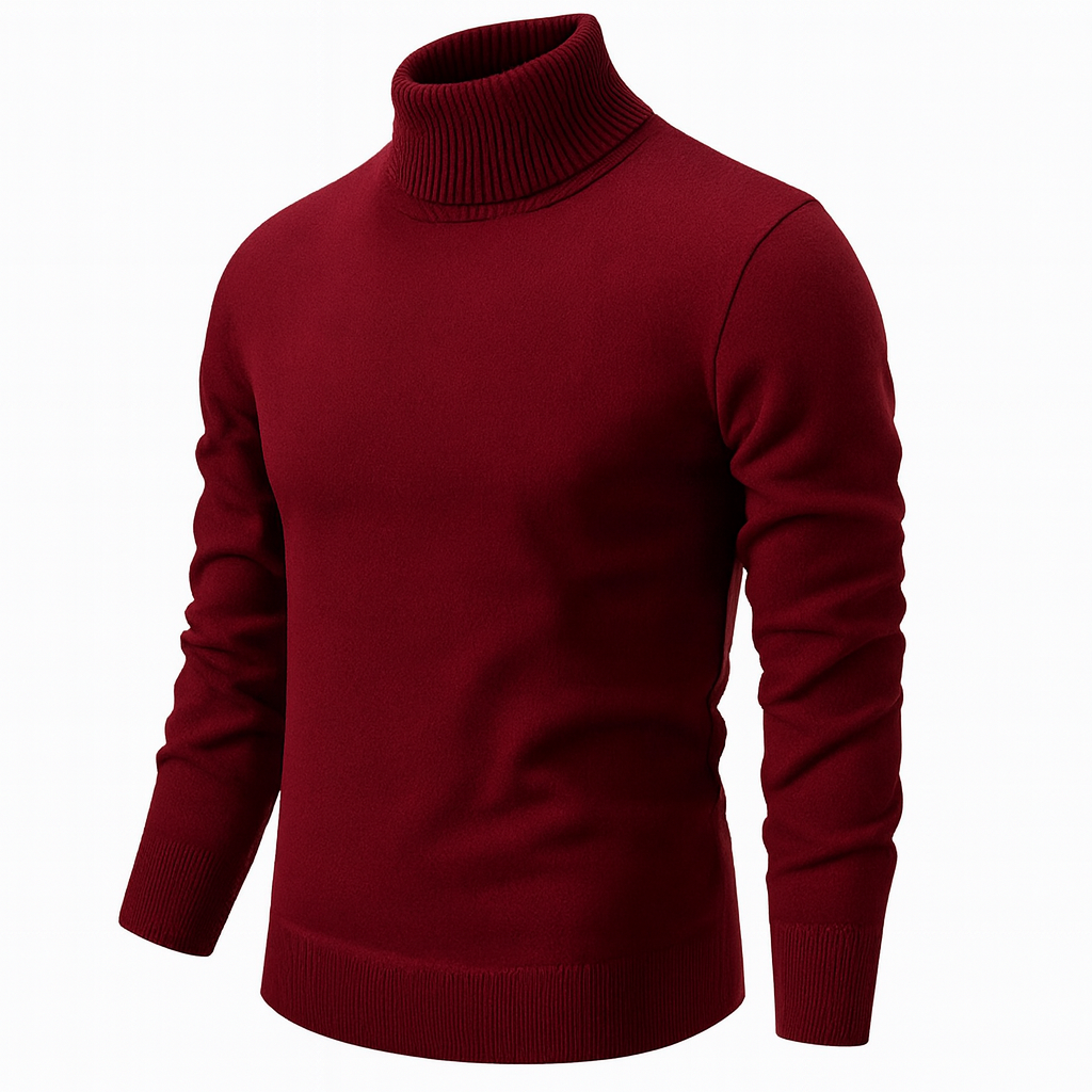 Cristopher | Ribbed Turtleneck Jumper with Long Sleeves