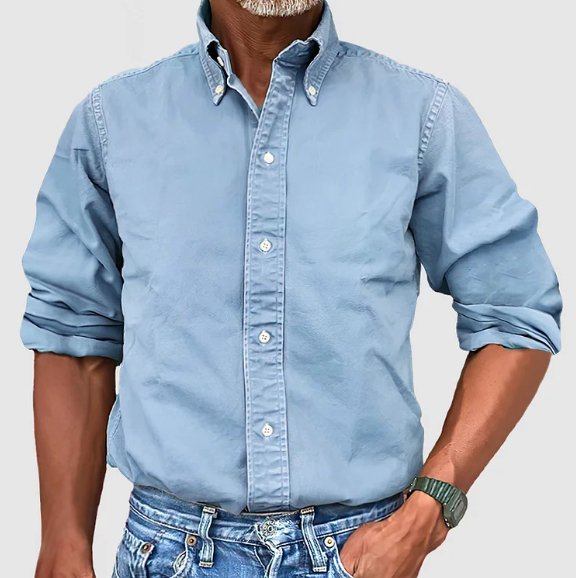 Alejandro | Classic Button-Up Shirt in Khaki
