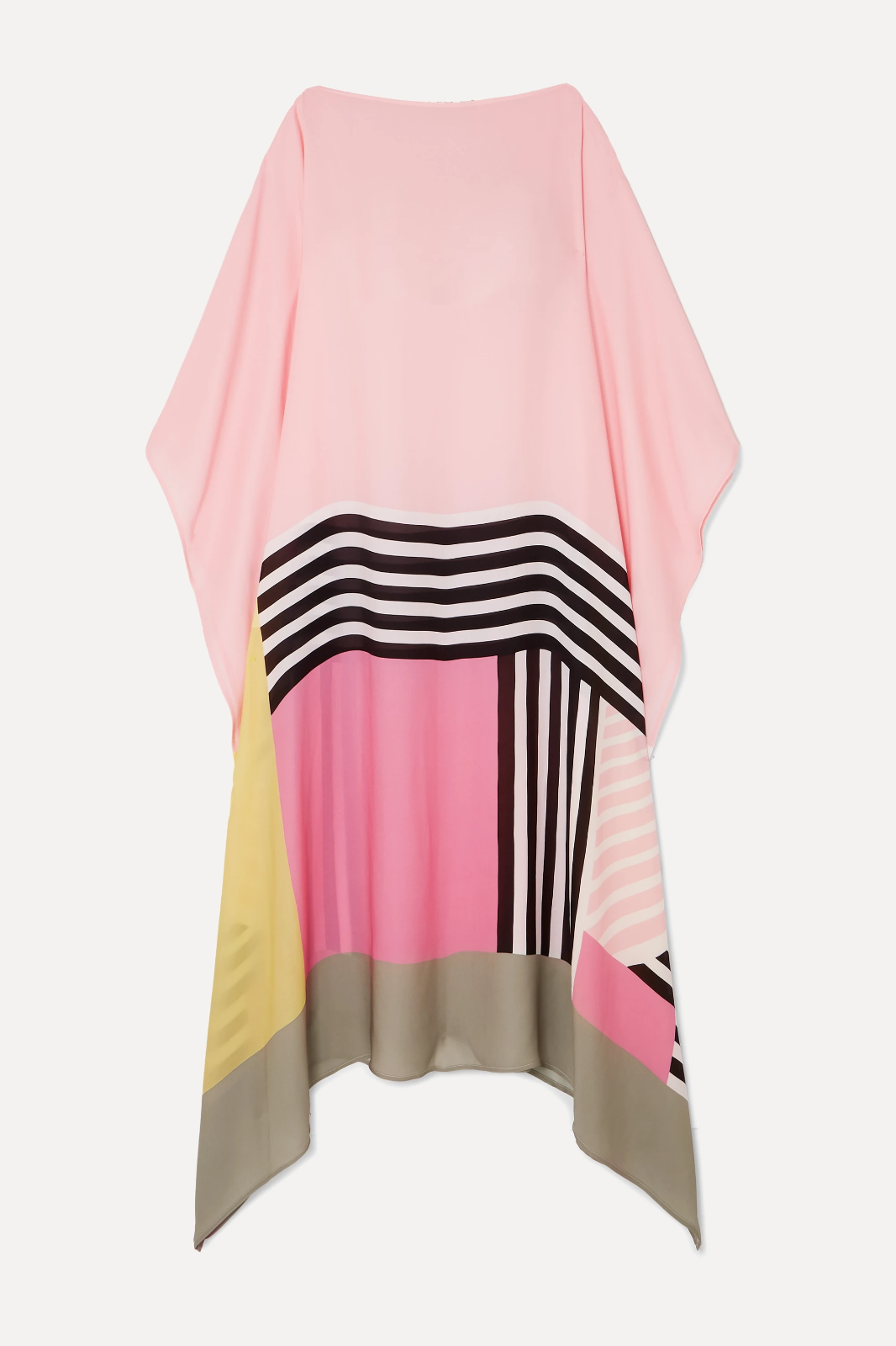 Shraddha | Striped Patchwork Kaftan Midi Dress