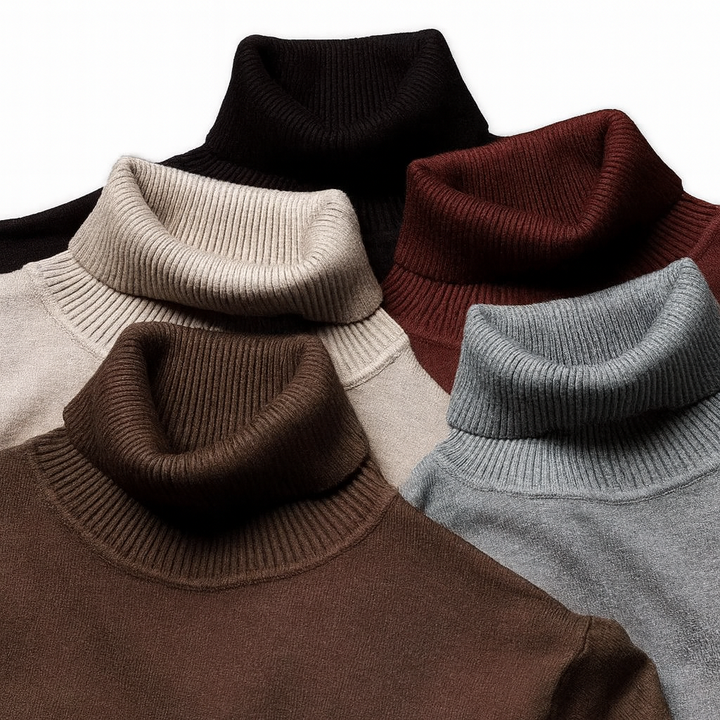 Cristopher | Ribbed Turtleneck Jumper with Long Sleeves