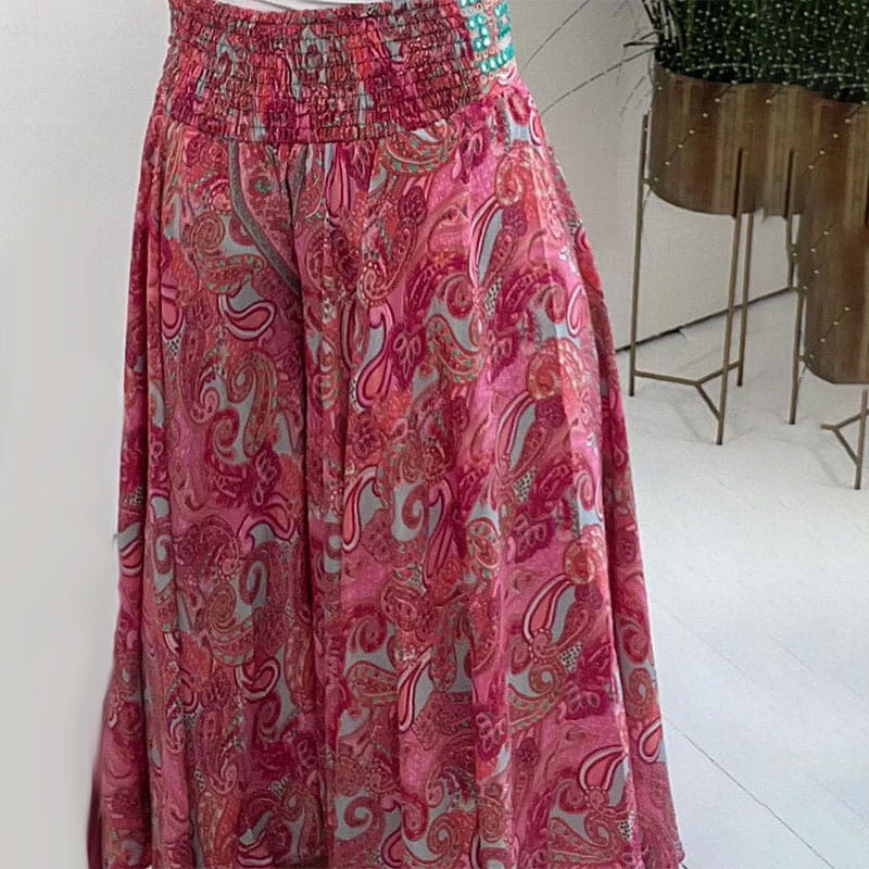 Pamila | Paisley Print Wide Leg Trousers