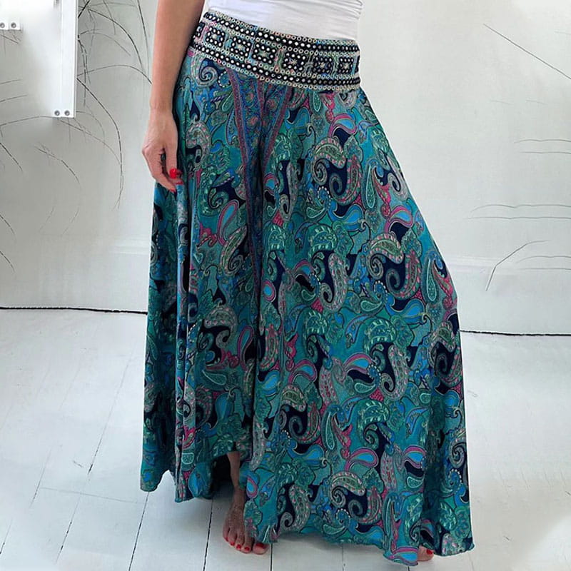 Pamila | Paisley Print Wide Leg Trousers
