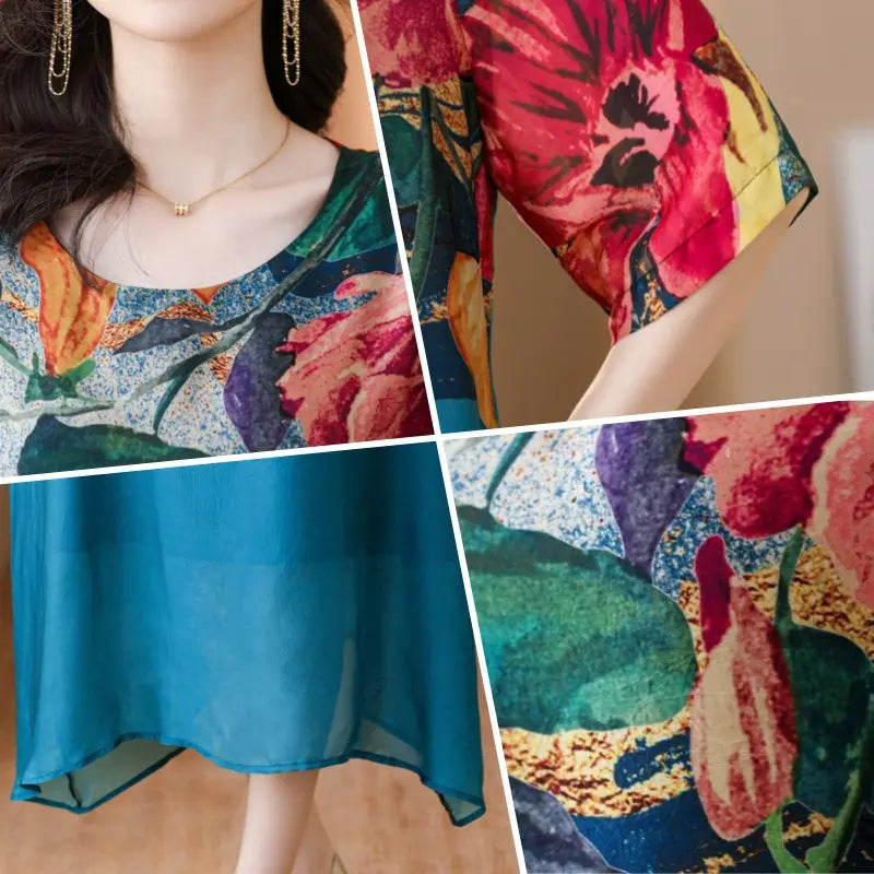 Debby | Floral Print Midi Shift Dress