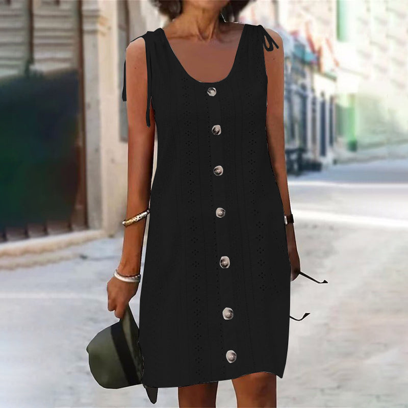 Dinya | Womens Eyelet Summer Mini Dress