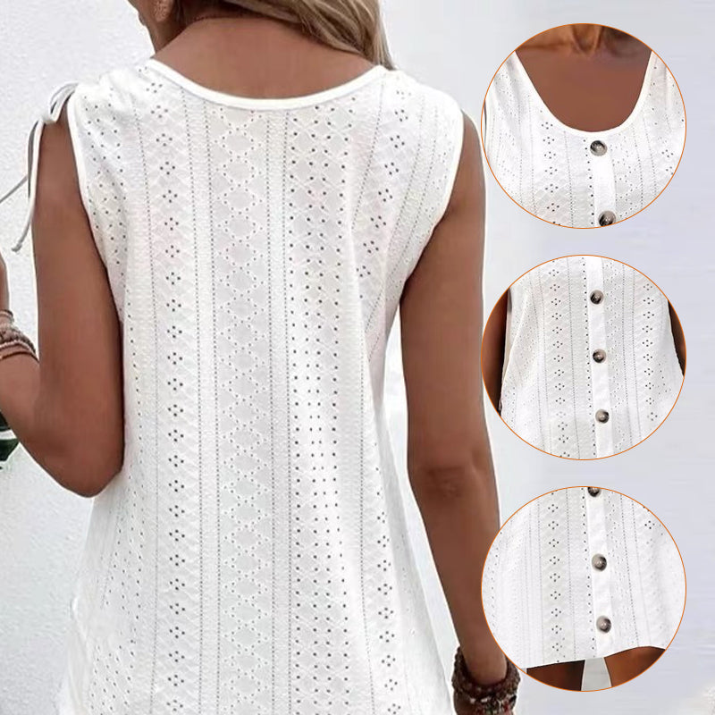 Dinya | Womens Eyelet Summer Mini Dress