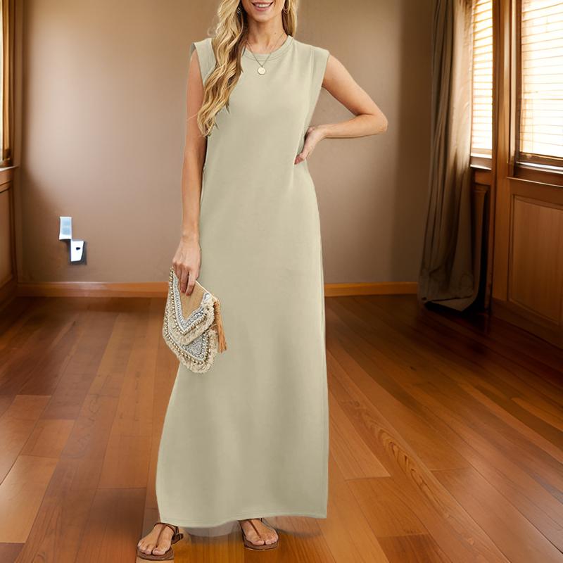 Vennya | Sleeveless Maxi Dress with Side Pockets