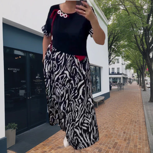 Zahara  | Zebra Print Casual Maxi Dress