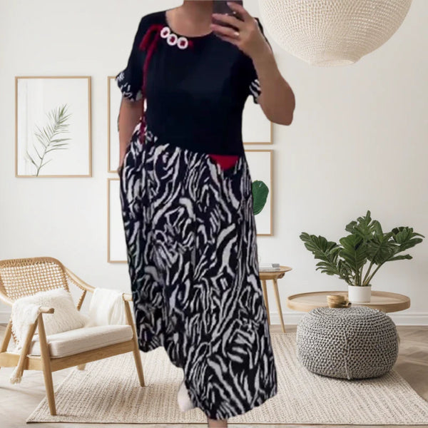 Zahara  | Zebra Print Casual Maxi Dress