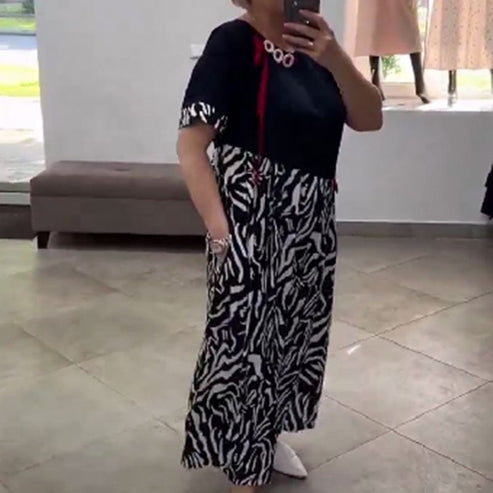 Zahara  | Zebra Print Casual Maxi Dress