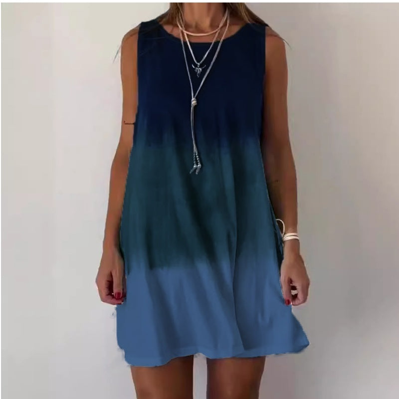 Pamela | Sleeveless Tie Dye Swing Dress