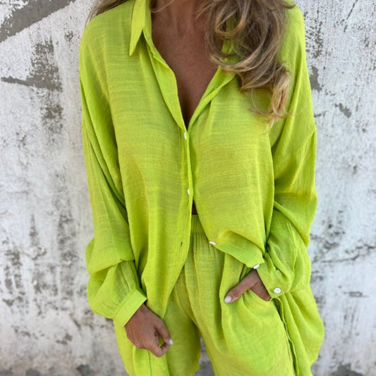 Lorelie | Two Piece Shirt And Shorts Set