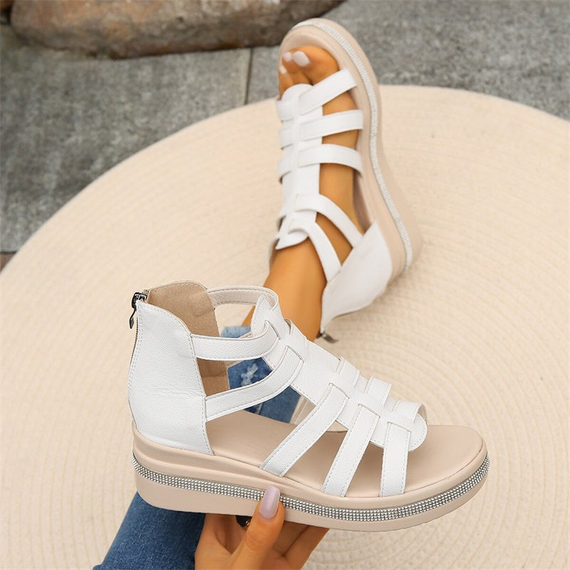 Queena | Strappy Platform Wedge Sandals