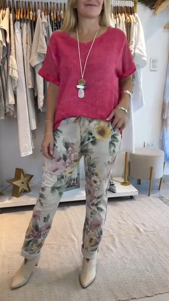 Edurne | Floral Print Lounge Trouser Set