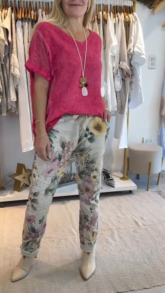 Edurne | Floral Print Lounge Trouser Set