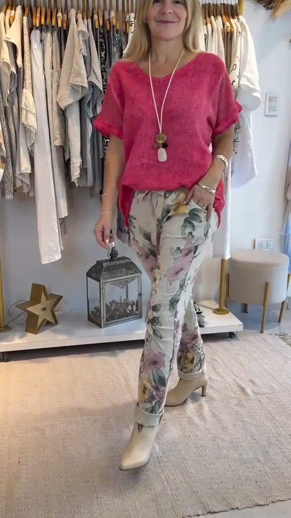 Edurne | Floral Print Lounge Trouser Set