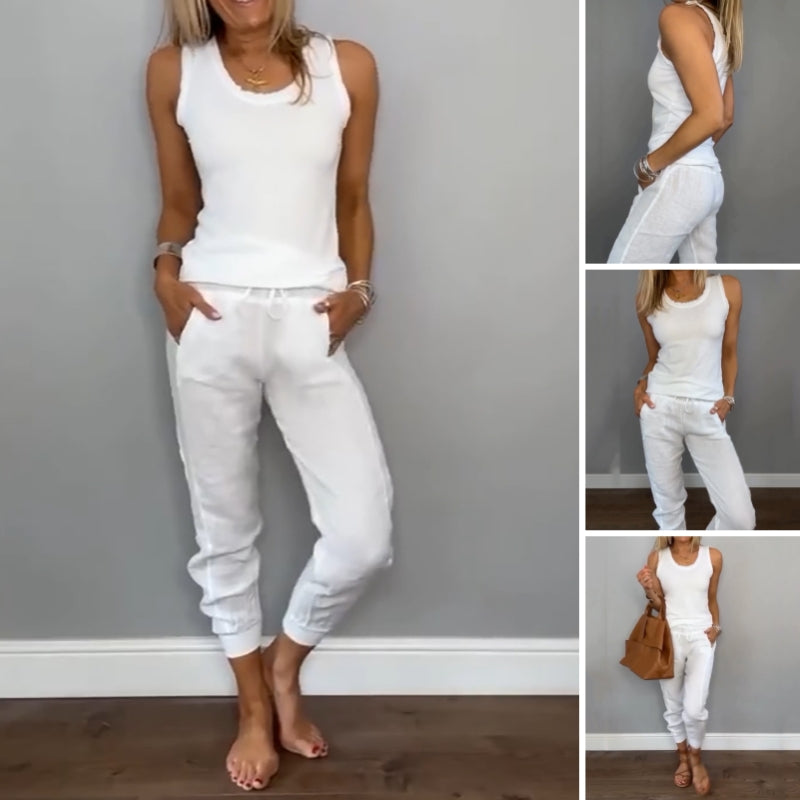 Shilli | Sleeveless Tank Top Jogger Set